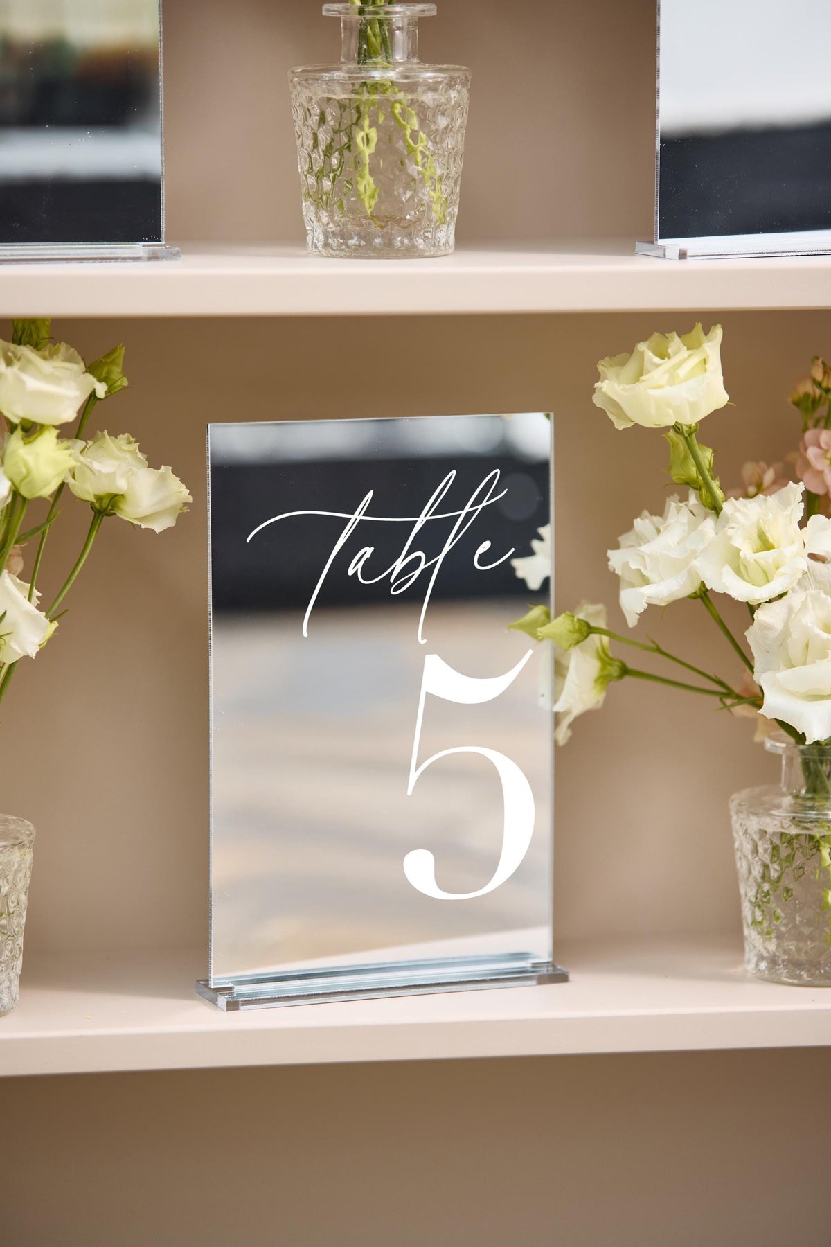 Mirrored Table Numbers Silver Mirror Acrylic Wedding Table Numbers • MoniquePaperArt